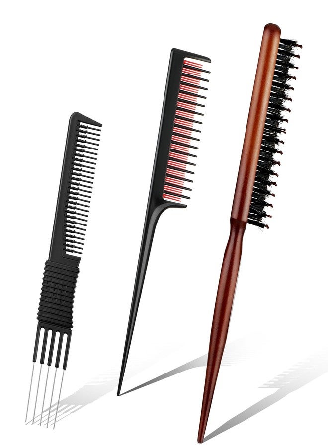 ValueBargain Teasing Combs for Women, 3 Pcs Hair Teasing Comb, Teaser Comb for Women Fine Hair, Slick Back, Volume, Backcombing - Image 1